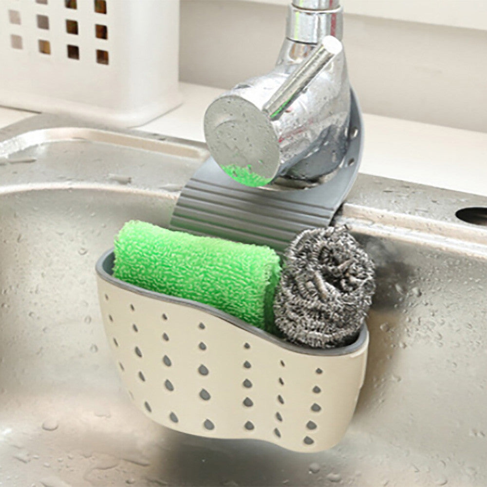 Adjustable Sink Shelf Soap Sponge Drain Rack