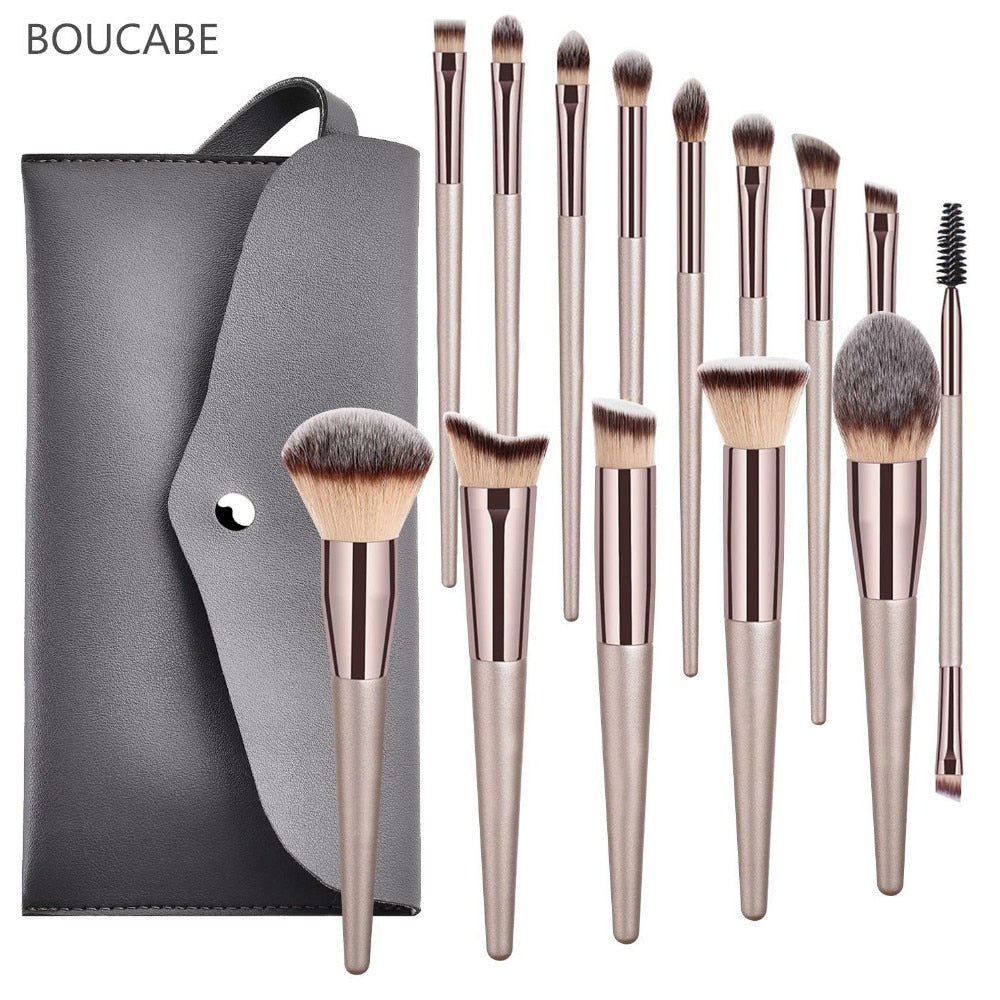 4-14pcs Makeup Brushes Set For Foundation Powder Blush