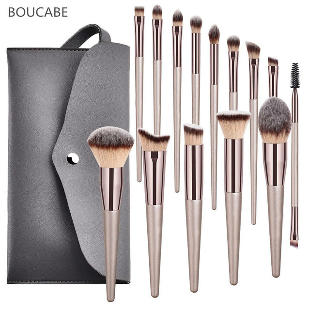 4-14pcs Makeup Brushes Set For Foundation Powder Blush