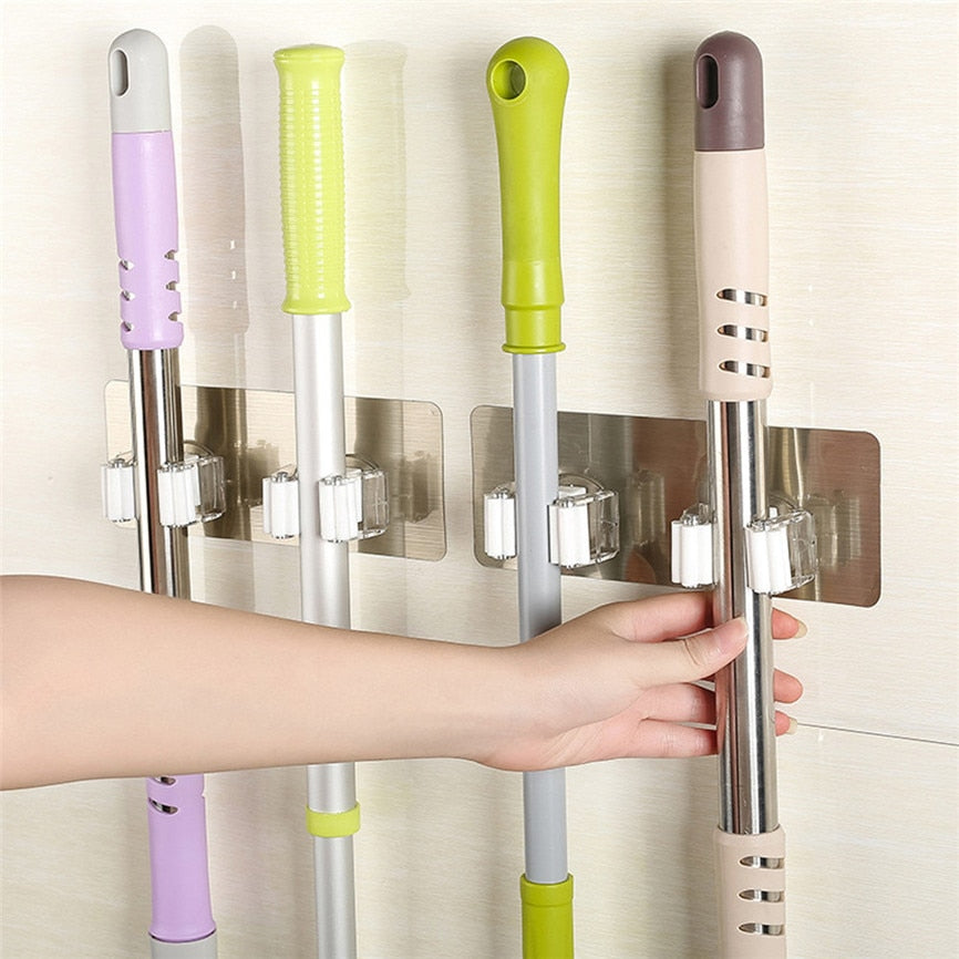 Wall Housekeeper Wall Mounted Mop Organizer Holder
