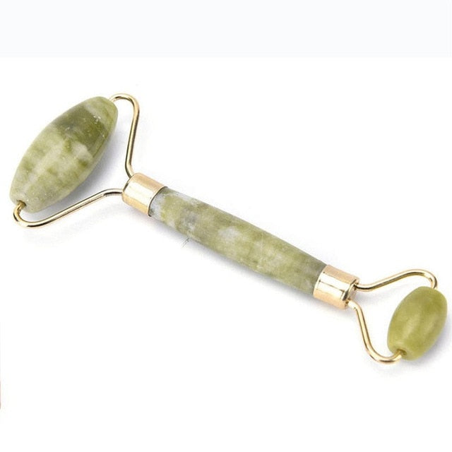 2pcs Facial Massage Jade Roller Face Neck Natural Stone Health Care