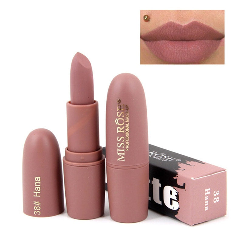 New MISS ROSE Lipstick Matte Waterproof Velvet Lip Stick