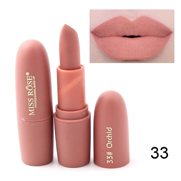 New MISS ROSE Lipstick Matte Waterproof Velvet Lip Stick