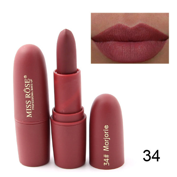 New MISS ROSE Lipstick Matte Waterproof Velvet Lip Stick