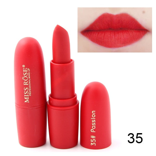 New MISS ROSE Lipstick Matte Waterproof Velvet Lip Stick