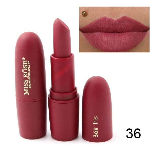 New MISS ROSE Lipstick Matte Waterproof Velvet Lip Stick