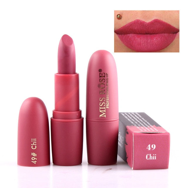 New MISS ROSE Lipstick Matte Waterproof Velvet Lip Stick