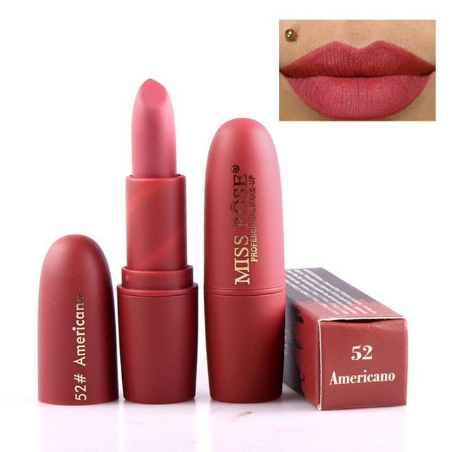 New MISS ROSE Lipstick Matte Waterproof Velvet Lip Stick