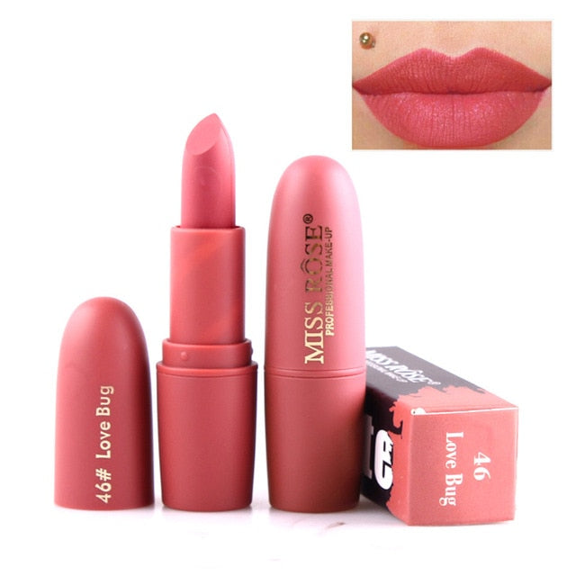 New MISS ROSE Lipstick Matte Waterproof Velvet Lip Stick