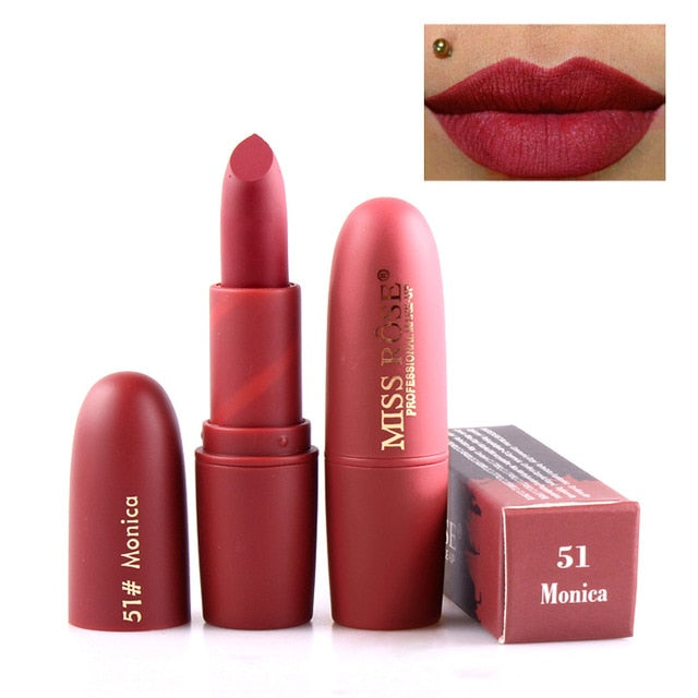 New MISS ROSE Lipstick Matte Waterproof Velvet Lip Stick