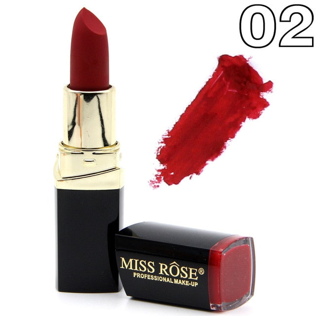 New MISS ROSE Lipstick Matte Waterproof Velvet Lip Stick