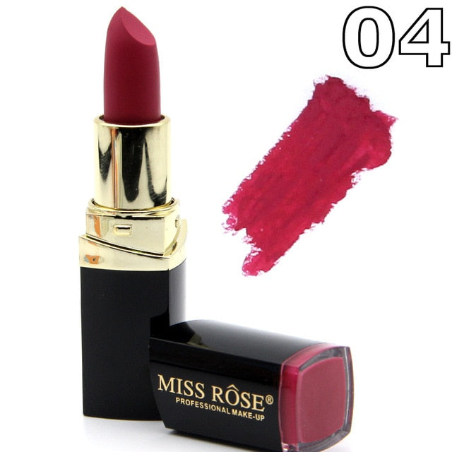 New MISS ROSE Lipstick Matte Waterproof Velvet Lip Stick