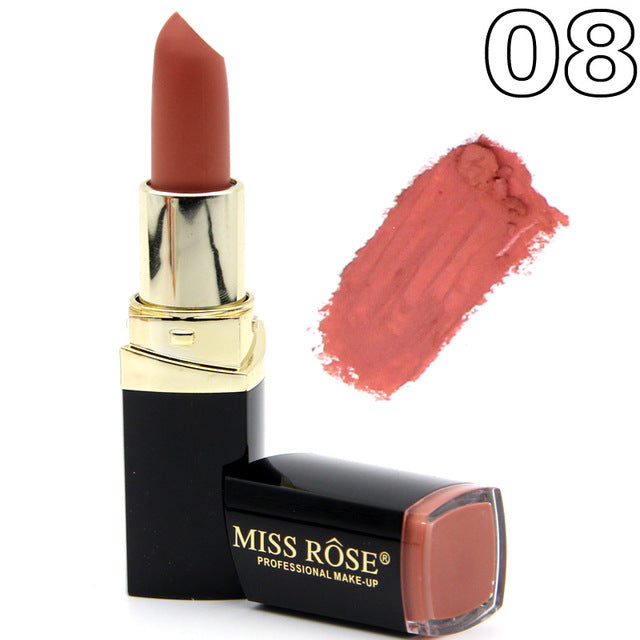 New MISS ROSE Lipstick Matte Waterproof Velvet Lip Stick