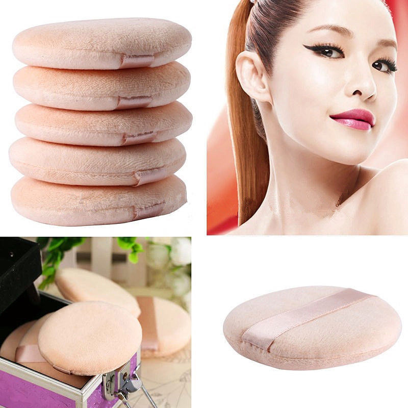 5PCS Soft Facial Beauty Sponge Powder Puff Pads