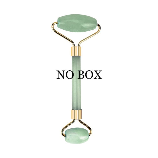 Rose Quartz Roller Slimming Face Massager Lifting Tool