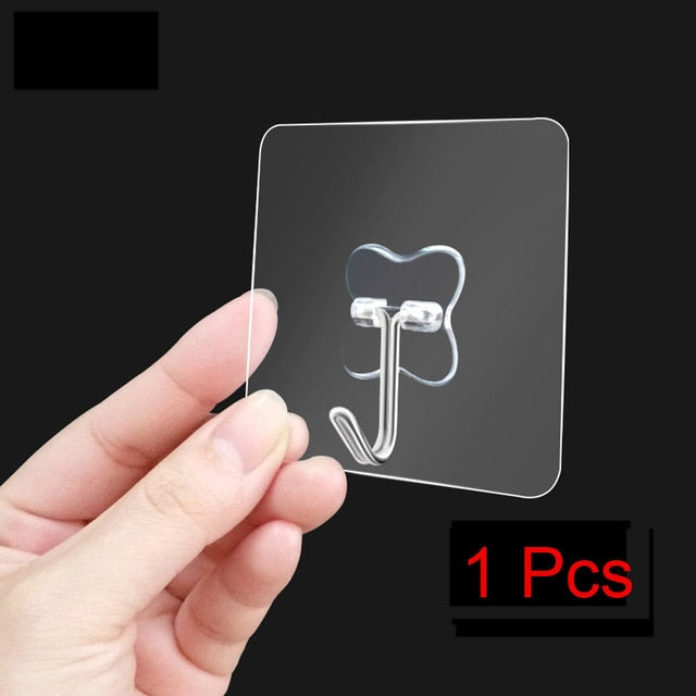 10PCS Strong Transparent Suction Cup Sucker Wall Hooks Hanger