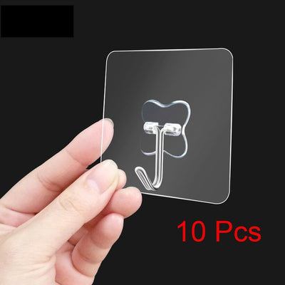 10PCS Strong Transparent Suction Cup Sucker Wall Hooks Hanger
