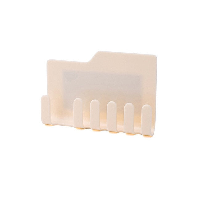 Cute Cartoon Bathroom Kitchen Smiling Face Toothbrush Towel Storage Rack